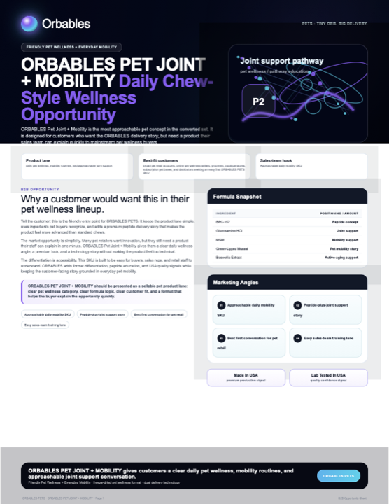Pet Joint + Mobility protected format flyer preview
